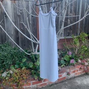 Aritzia Periwinkle Ruffle Midi Dress